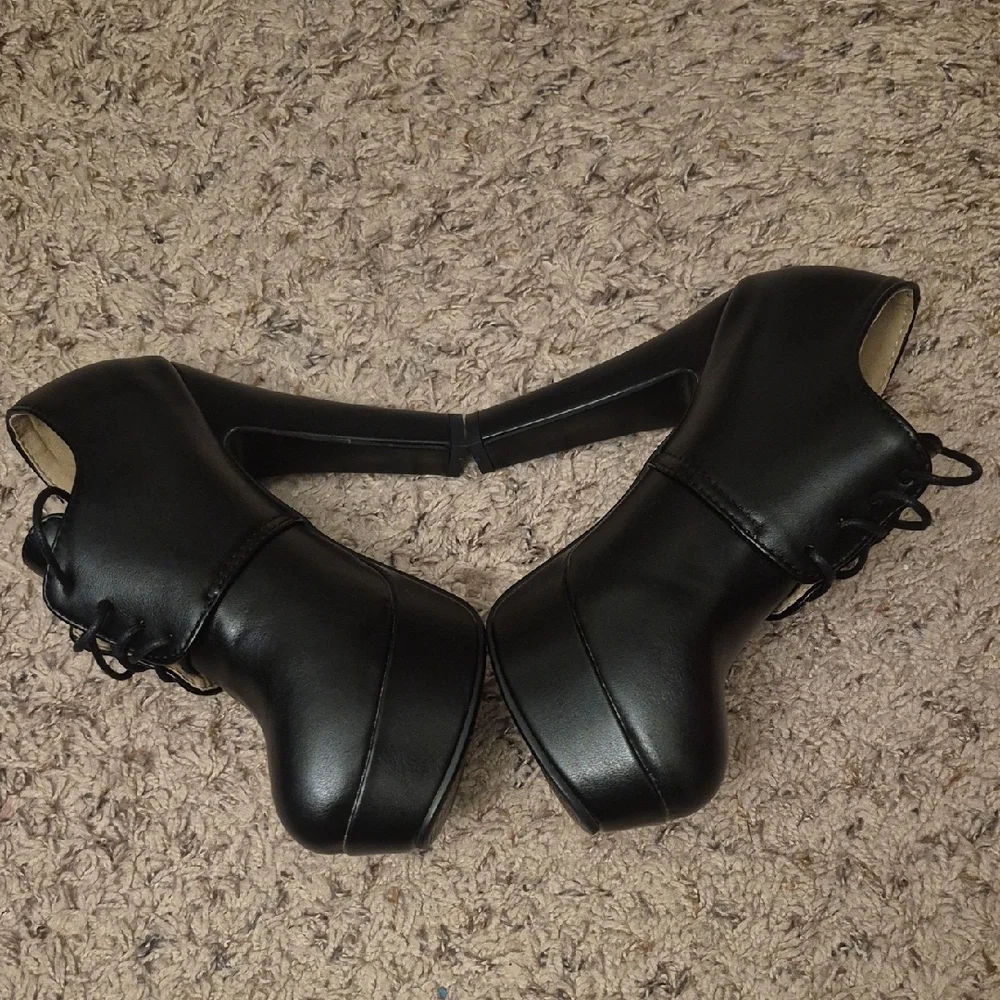 Corporate Goth Heels Eu37 Never Worn - Picture 2 of 4